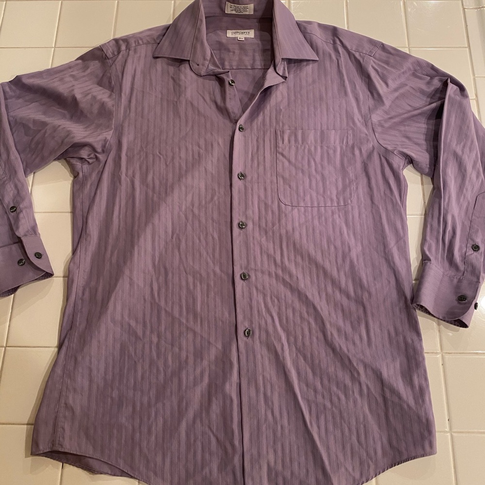 Concepts by Claiborne Purple Dress Shirt